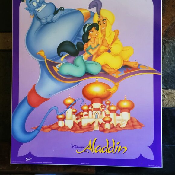 Vintage Disney’s Aladdin Wallboard Print/Lithograph-1990s - Picture 3 of 3